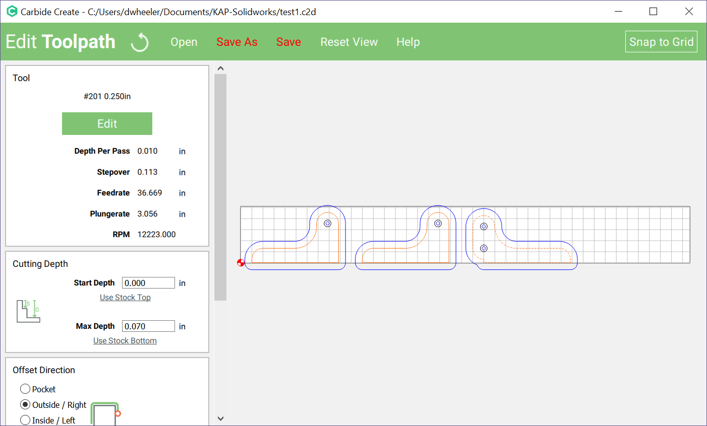 Carbide Create Toolpath
